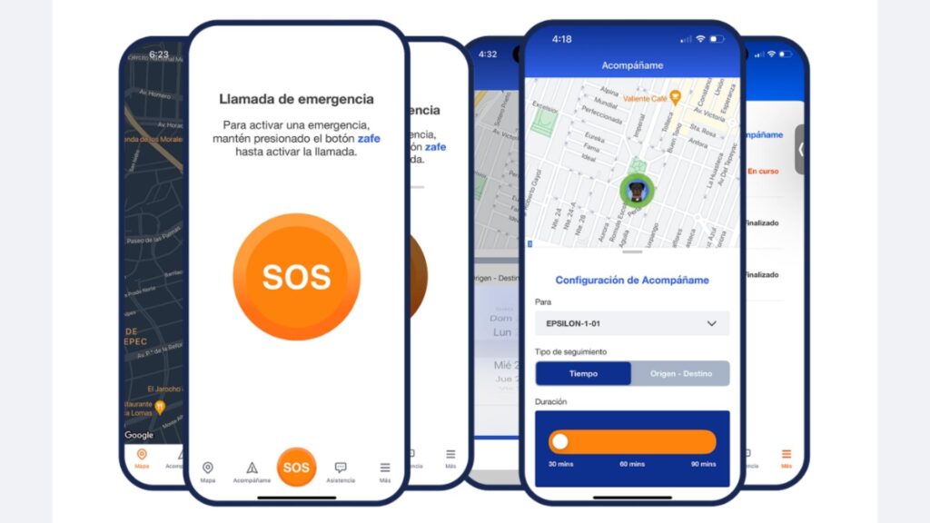 Funciones avanzadas de seguridad en zafe app. 
